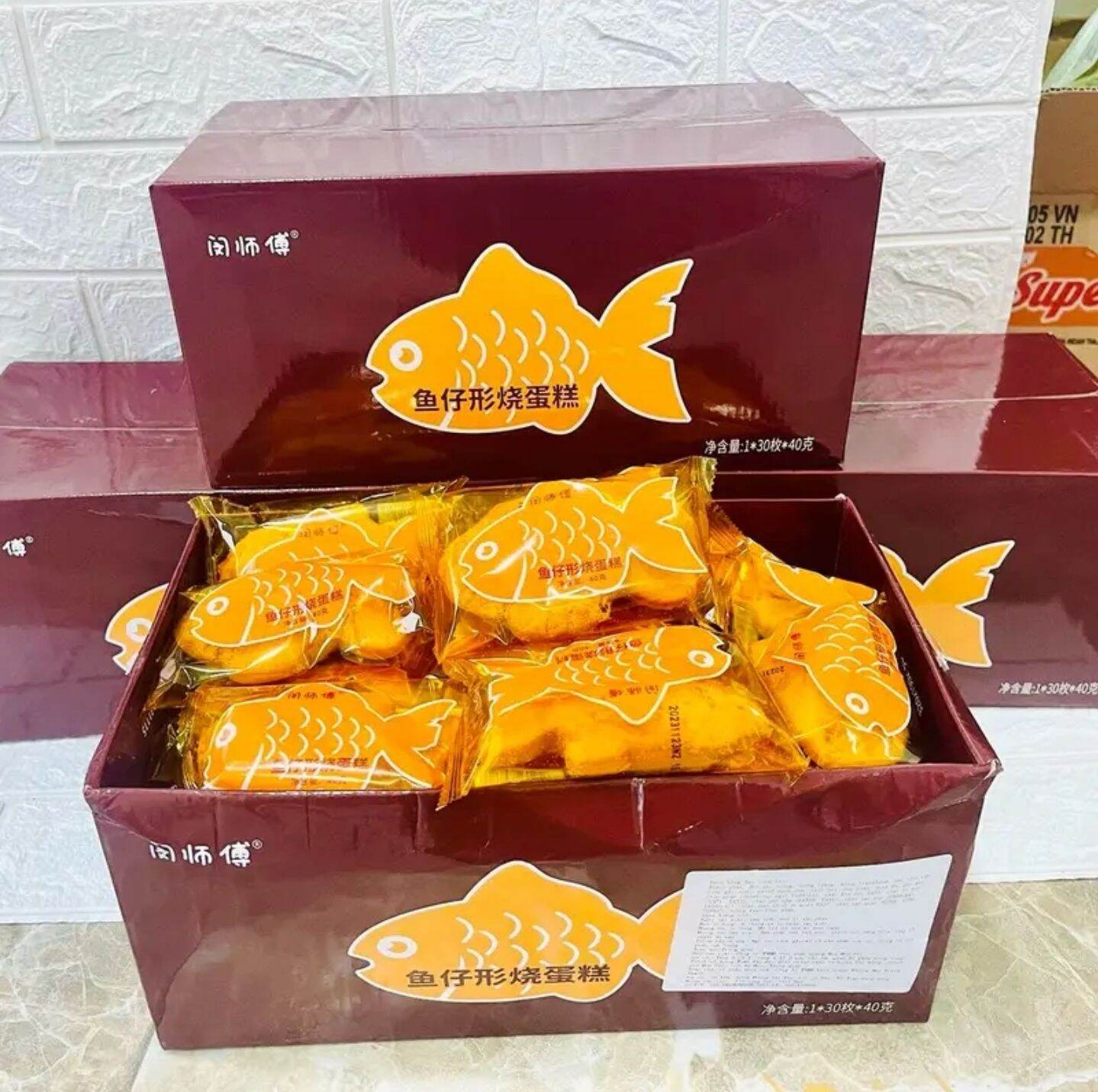 Bánh Cá Ruốc Đài Loan 40g thùng 30 cái giá sỉ