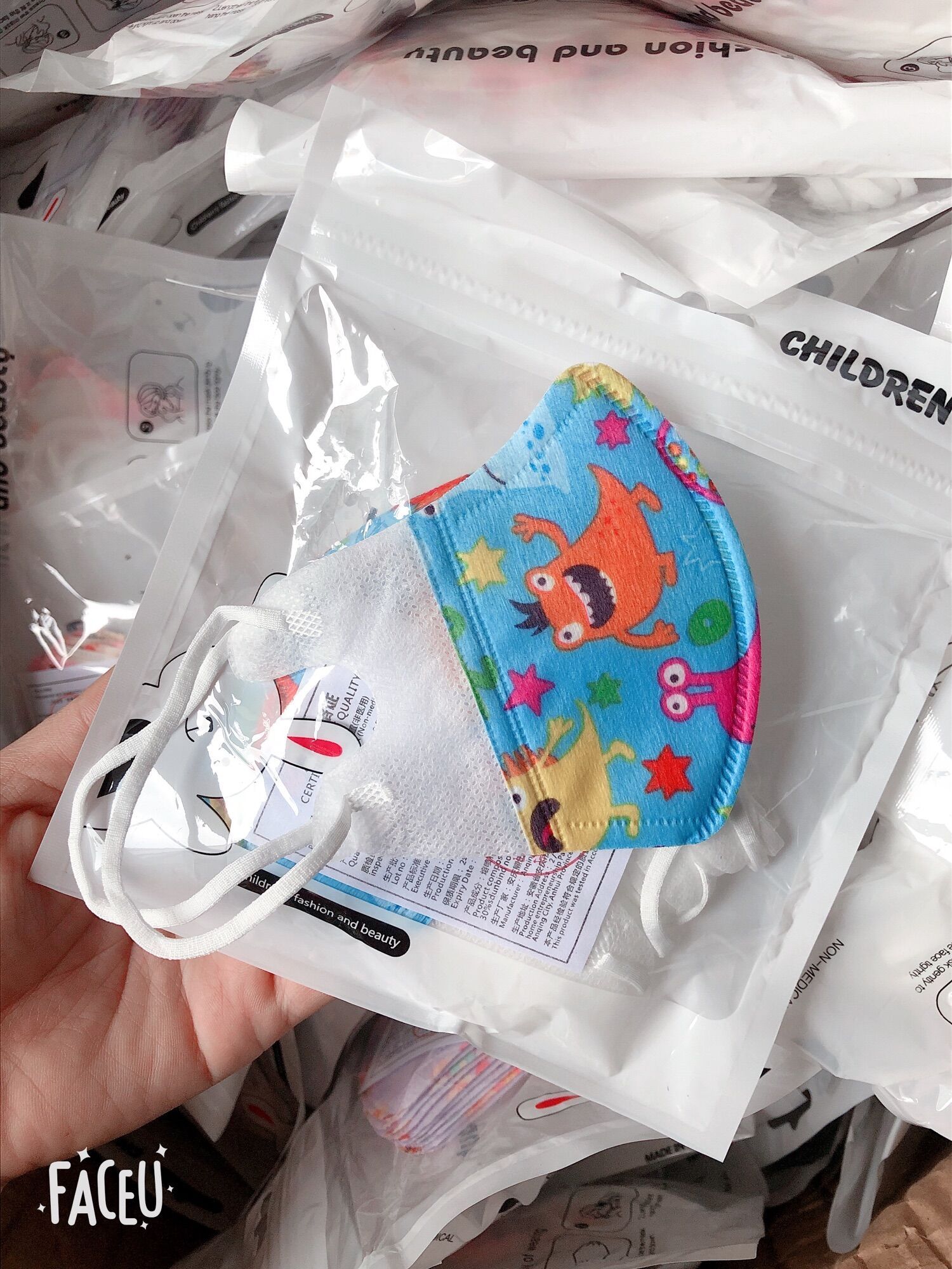 Combo 10c khẩu trang 3d cho bé 0-3 tuổi