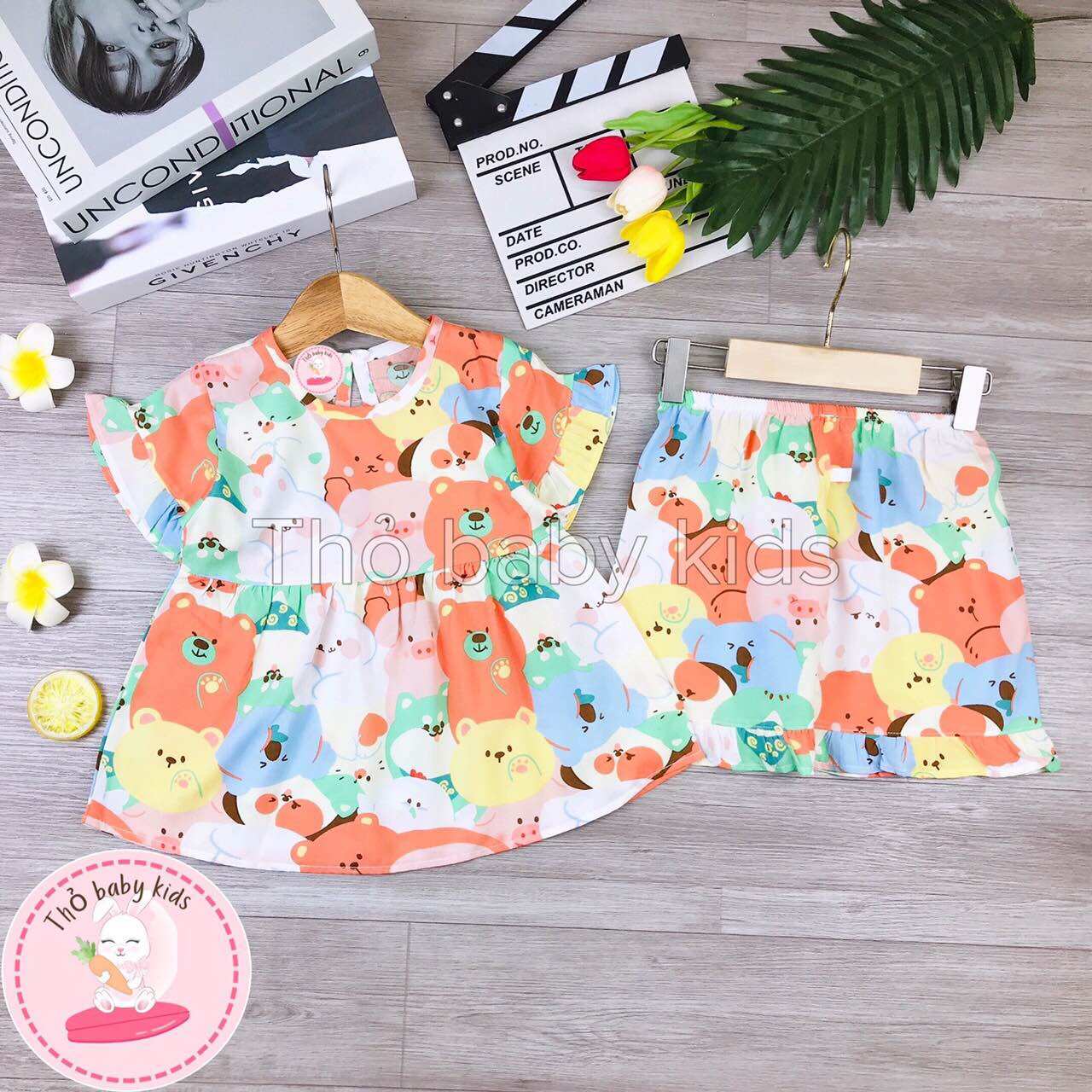 Đồ bộ tole lanh bé gái, bộ tole ngắn bé gái shop thỏ baby kids