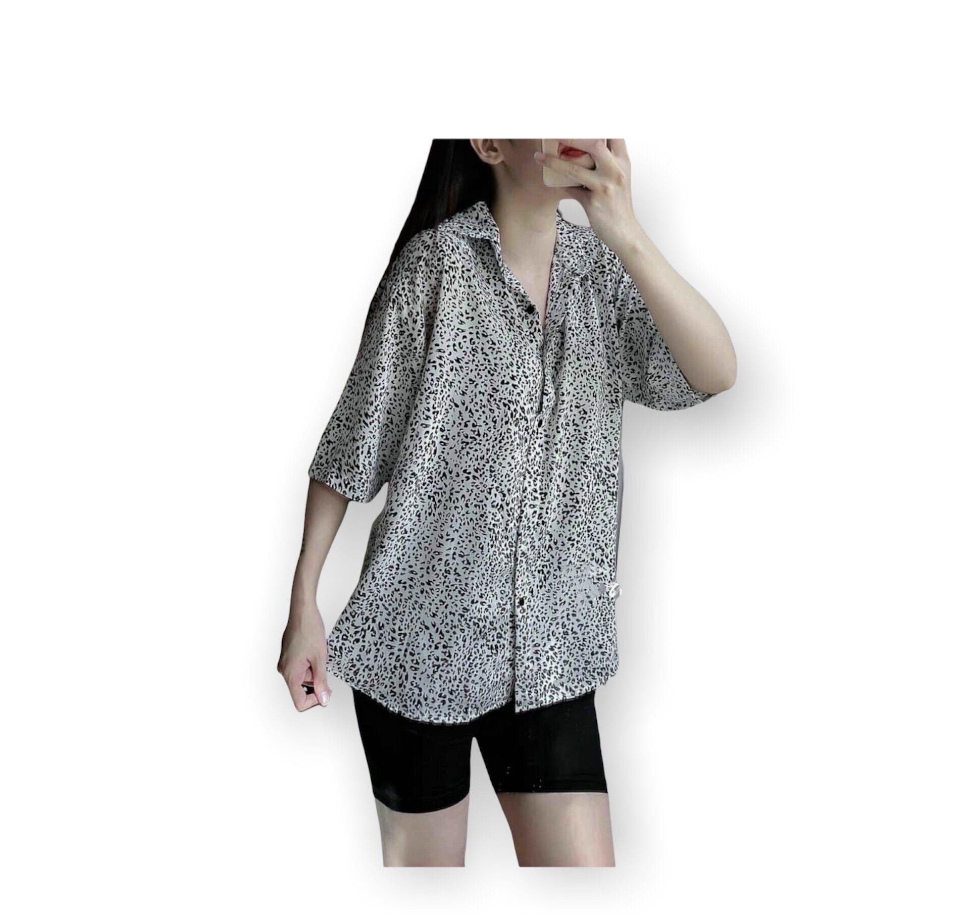 Set áo somi lụa cao cấp kèm quần thun ngố co dãn tốt