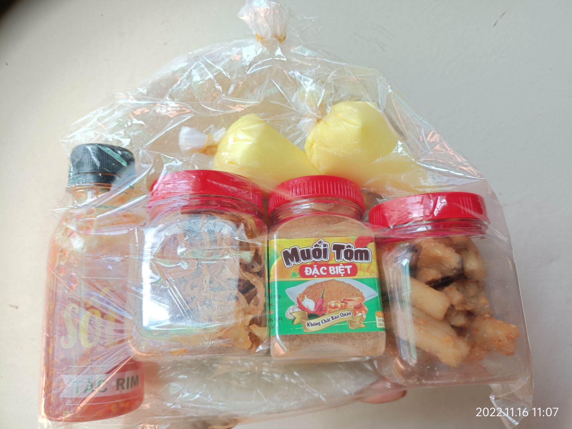 Set bánh tráng top mỡ muối hành phi