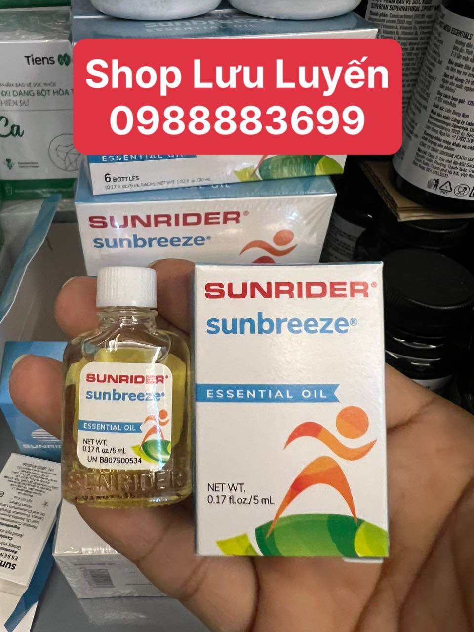 Tinh dầu thần thánh mỹ Sun Breeze của tập đoàn Sunrider nhập khẩu Mỹ.