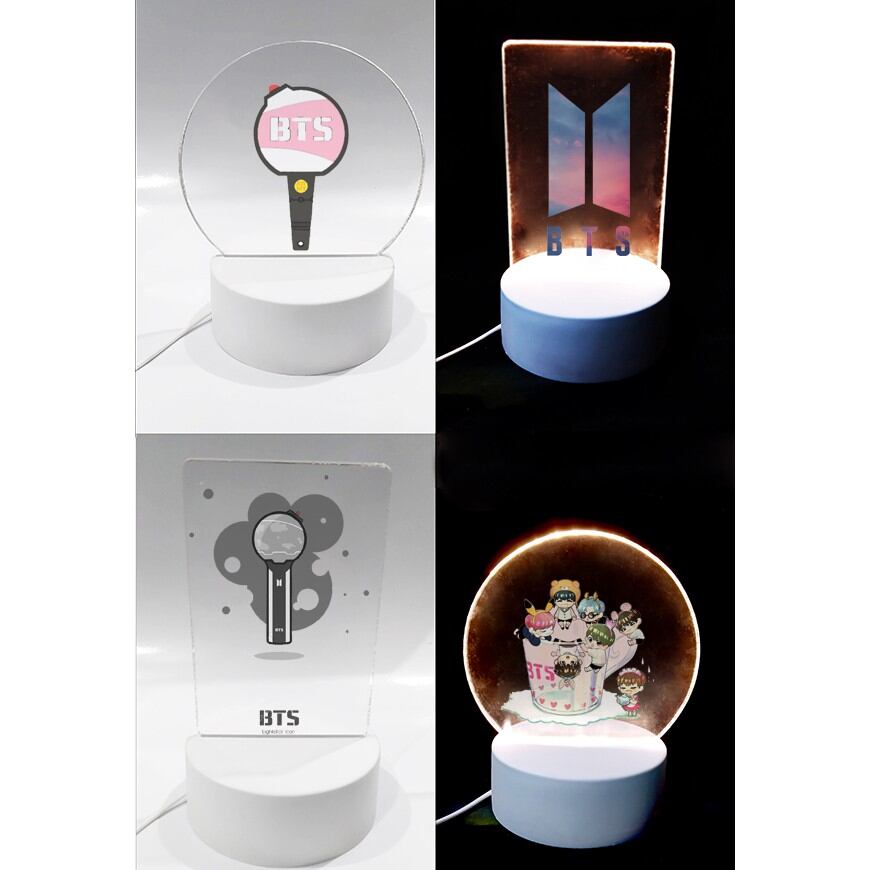 đèn ngủ  led 3d bts