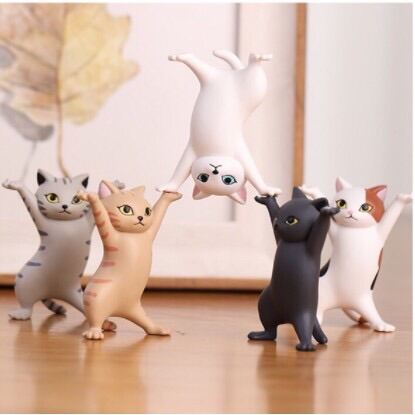 Set 5 mèo nhảy múa bê quan tài trang trí bàn làm việc