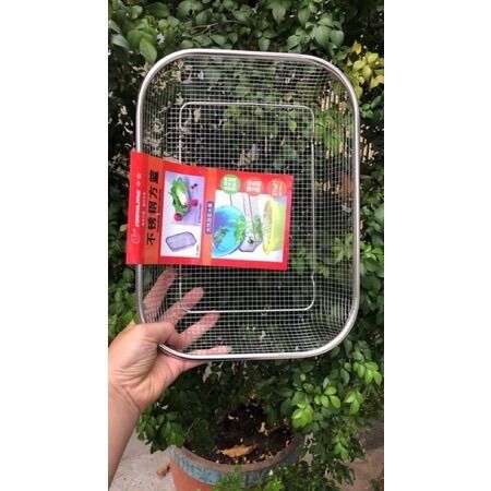 Rổ inox chữ nhật dạng lưới