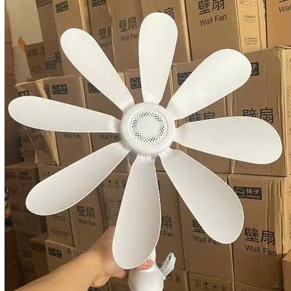 Quạt treo tường, Quạt Fan, Quạt Trần mini treo tường 8 cánh mềm chống gẫy,điện 220V không tiếng ồn,8W  siêu tiết kiệm điện,không lo tốn điện
