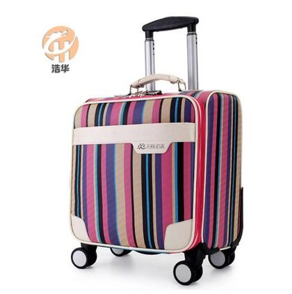 Vali hành lý thời trang phong cách hàn quốc vali xách tay bánh xe đa năng hình vuông 18 inch vali du lịch nữ