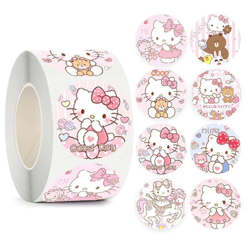 Cuộn 500 tem hình dán sticker hoạt hình 2.5cm