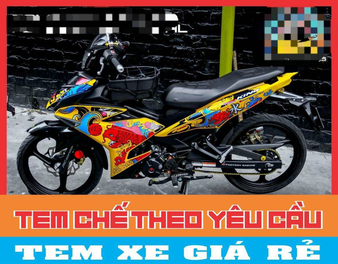 tem rời exciter 150 cá chép vàng ấn tượng siêu đẹp