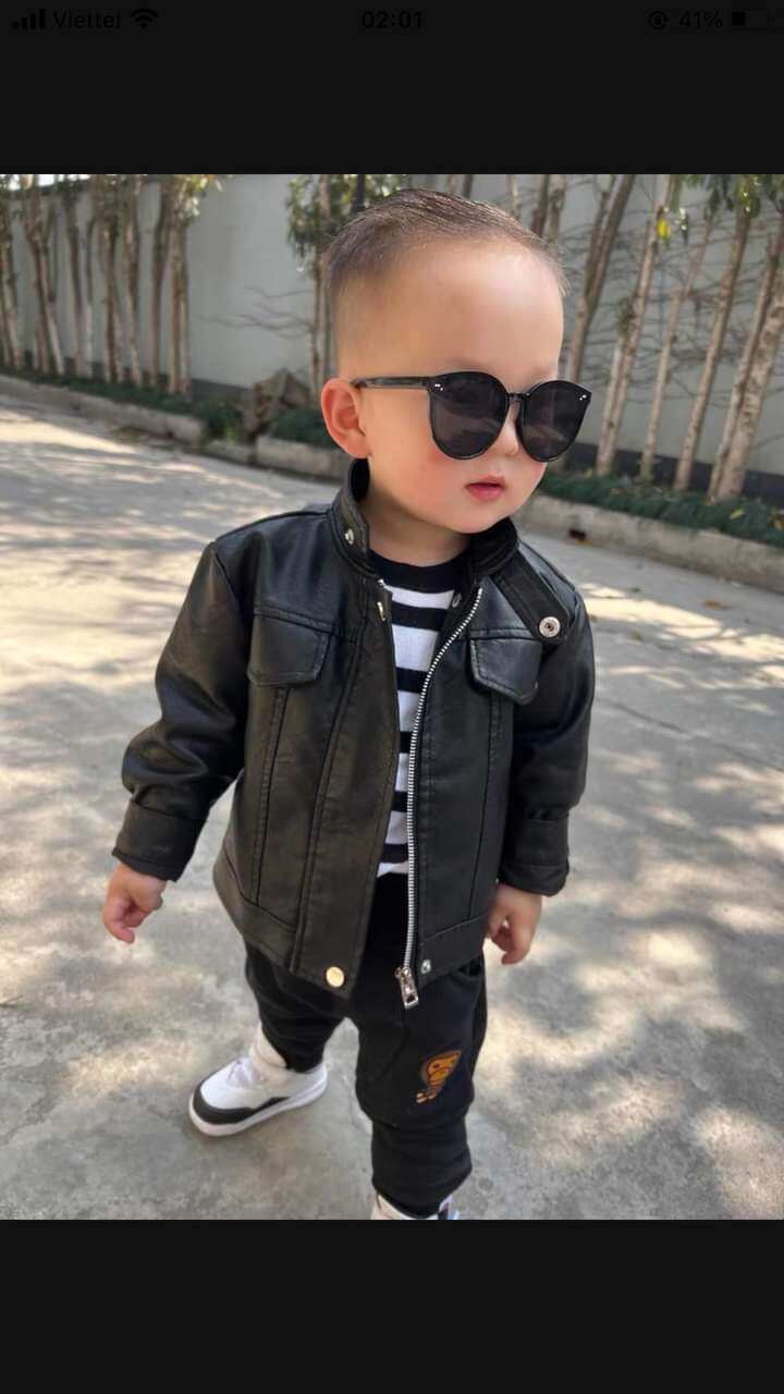 Áo Khoác Da cao cấp cho bé trai/ gái (8-30kg)