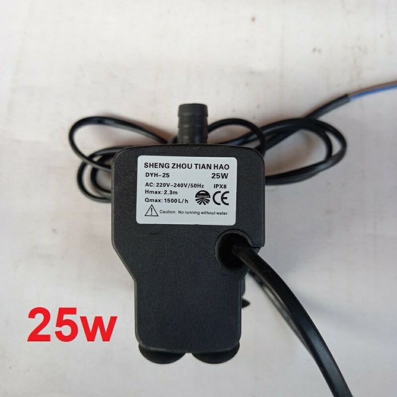 Bơm chìm bể cá - Hòn non bộ ( 25w) bơm nước mi ni quạt điều hòa không khí