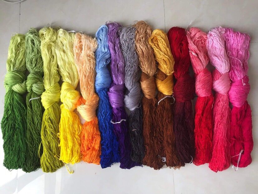 Chỉ cotton loang làng nghề sợi mịn hơn cotton trơn ,set 50 tép 25 màu tép >9m