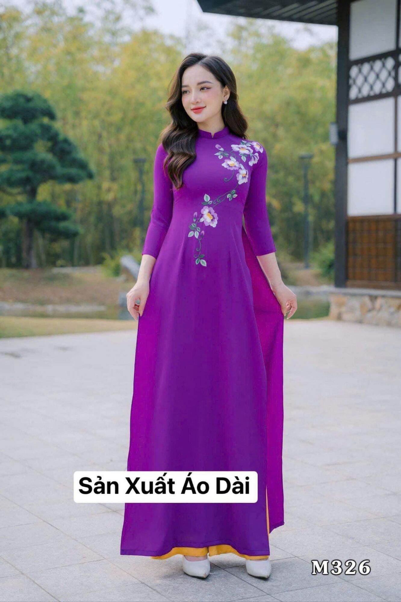 Bộ áo dài lụa tây thi truyền thống cao cấp (kèm quần)