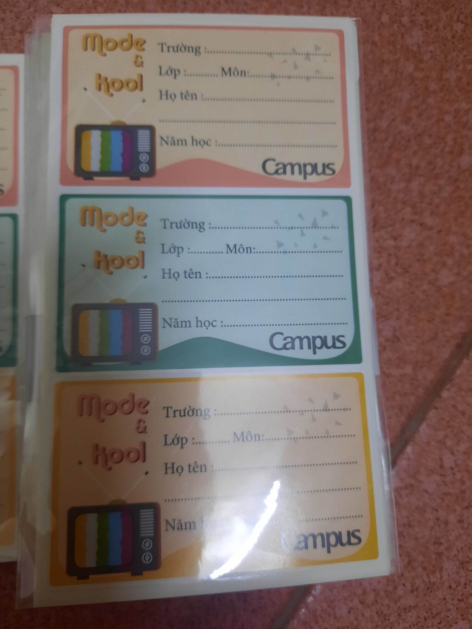vỉ 18 nhãn vở campus