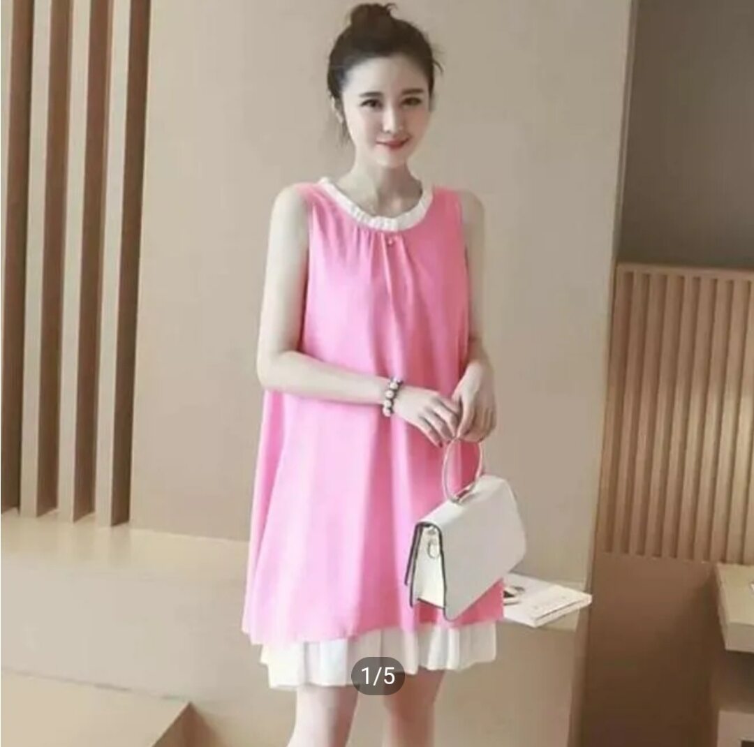 [HCM]đầm suông đầm oversize cổ bèo