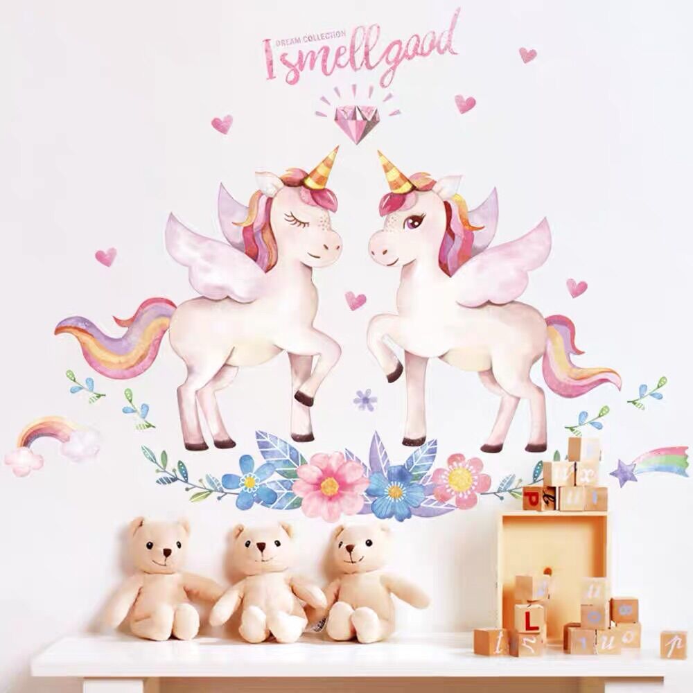 Tranh dán tường, Decal dán tường ngựa Poly