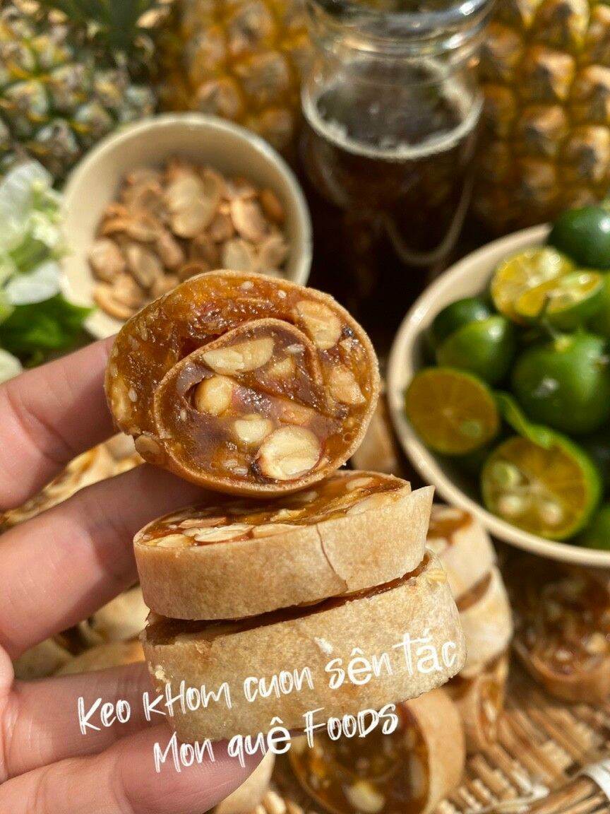 Kẹo khóm sên tắc cuộn bánh tráng 500g