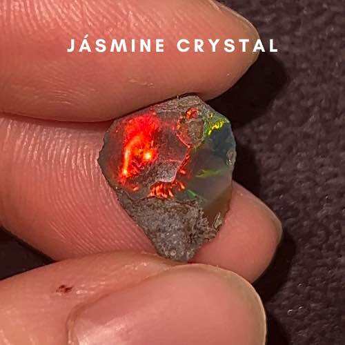 Đá OPAL Thô Jásmine Crystal 100% Natural Lửa Cầu Vồng Hỗ Trợ Phong Thuỷ Tốt (1 viên duy nhất như hìn