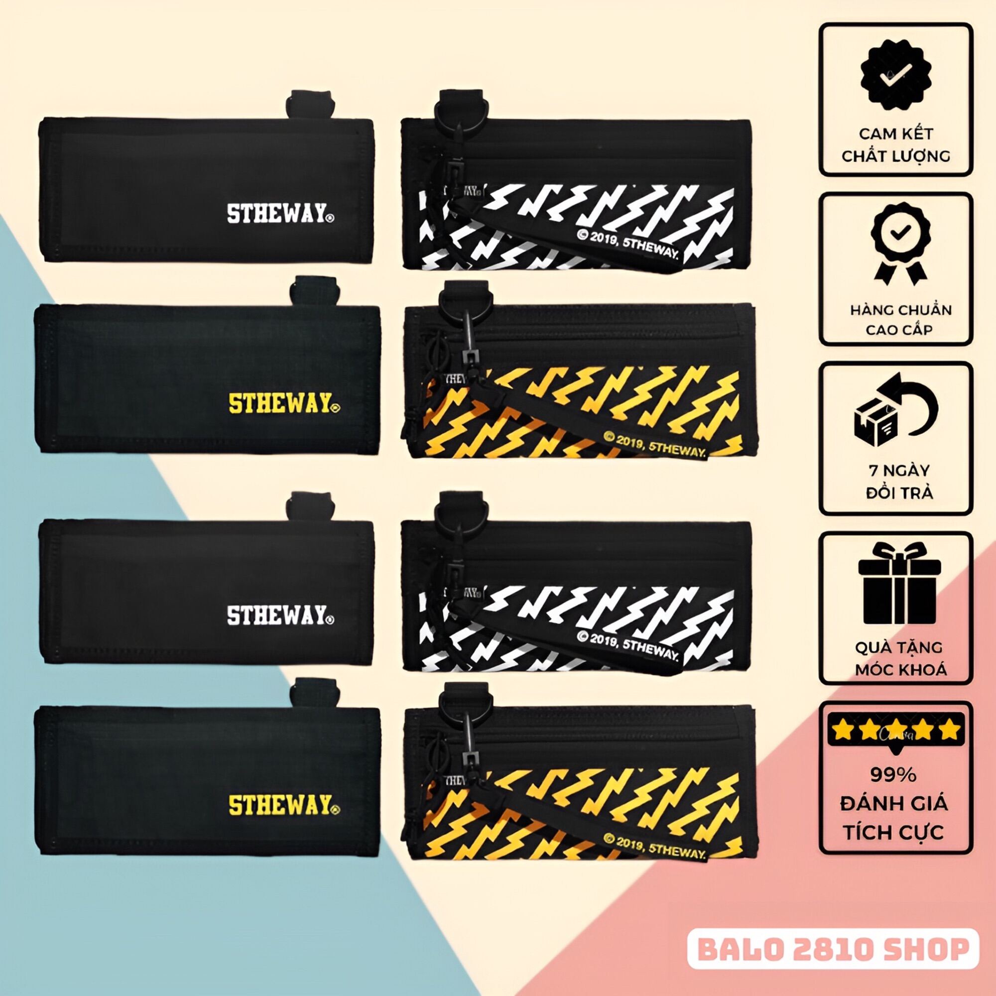 Ví 5Theway Local Brand-Tặng Móc Khóa Cute - Chất Vải Canvas Cao Cấp Gia Công Tinh Xảo - Bóp Cầm Tay 5Theway Đi Chơi Đi Học Ulzzang Unisex - 2810 Clothes Balo Shop