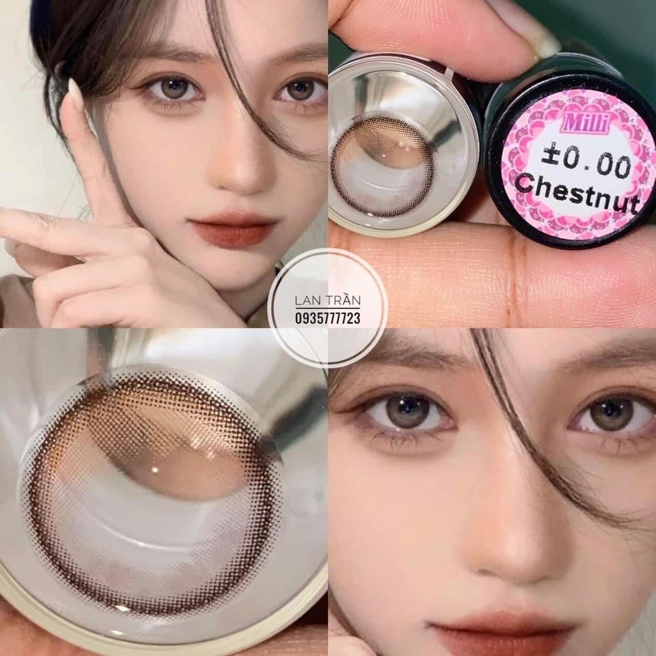 Lens Thái mẫu Milli màu nâu filter giãn vừa 0 độ