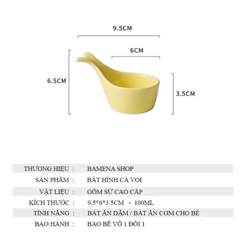Bát ăn dặm kiểu Nhật đuôi cá