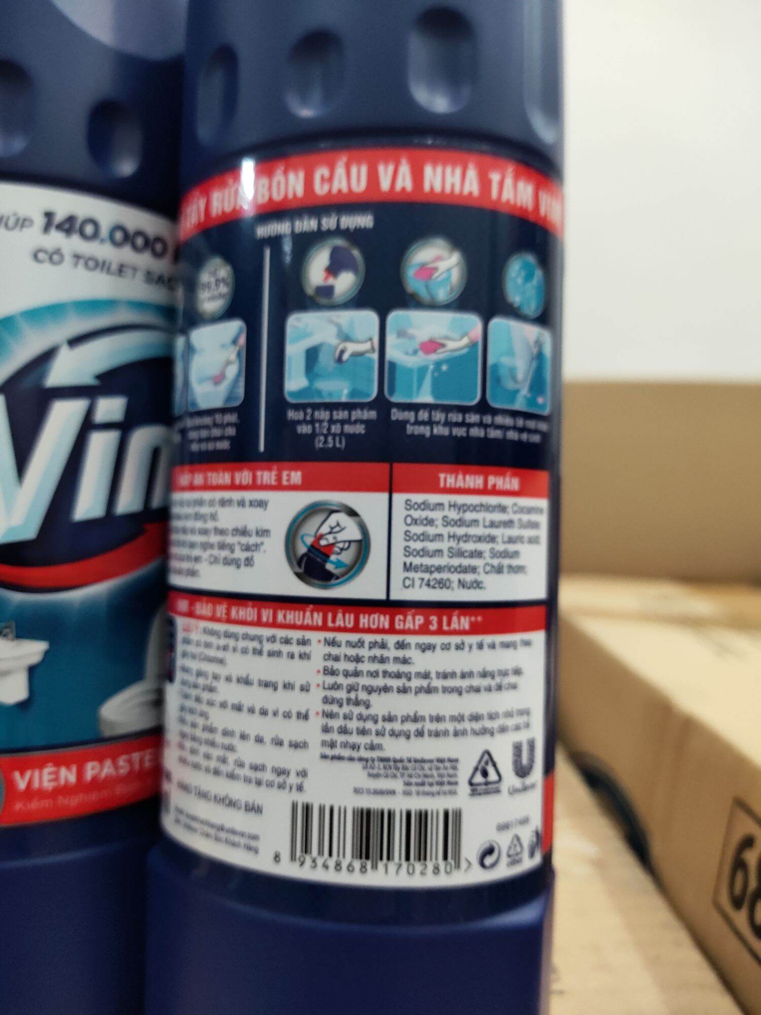 Vim tẩy bồn cầu nhà tắm 450ml