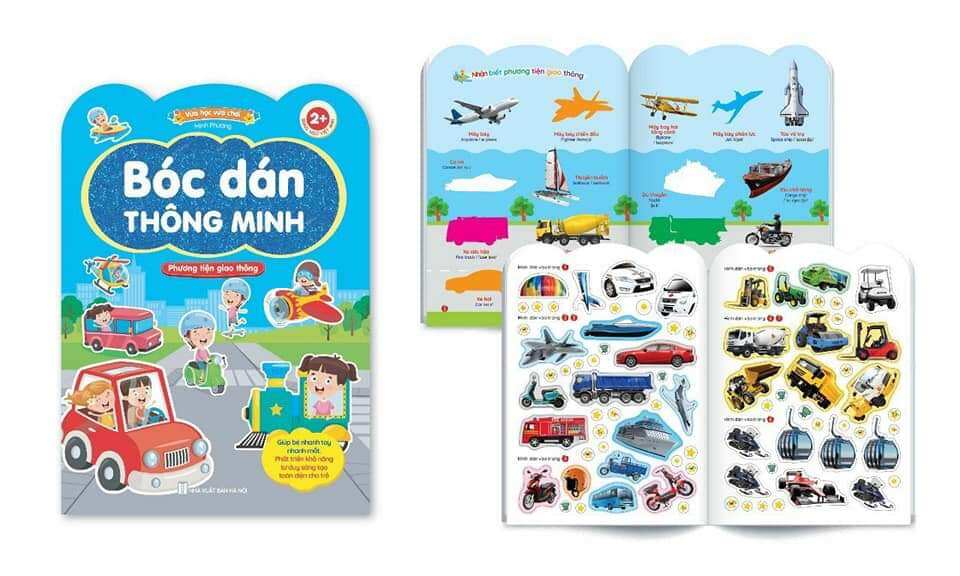 combo 6 quyển bóc dán thông minh cho bé