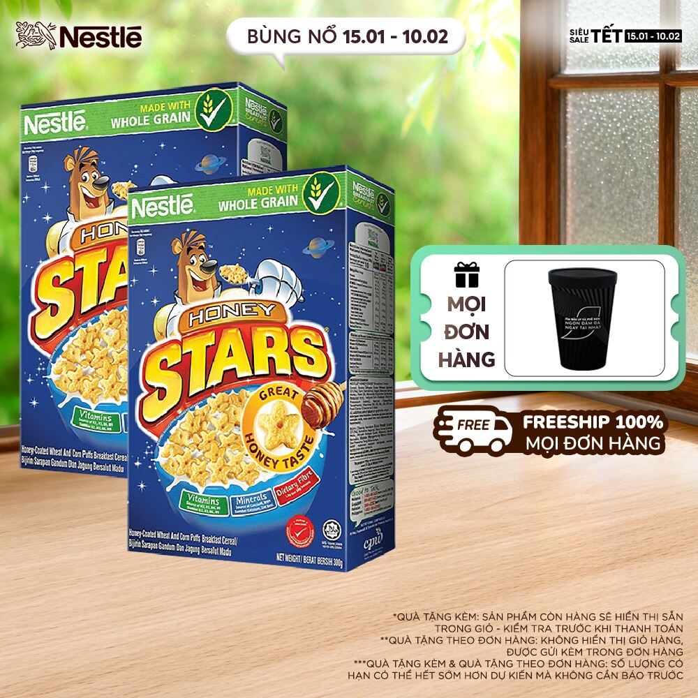 [FREESHIP TOÀN QUỐC] Combo 2 Hộp Ngũ cốc ăn sáng HONEY STARS (Hộp 150g)