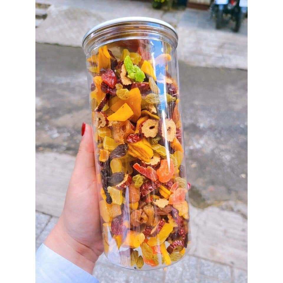 trái cây tươi sấy dẻo thập cẩm (hũ 300gr) date mới