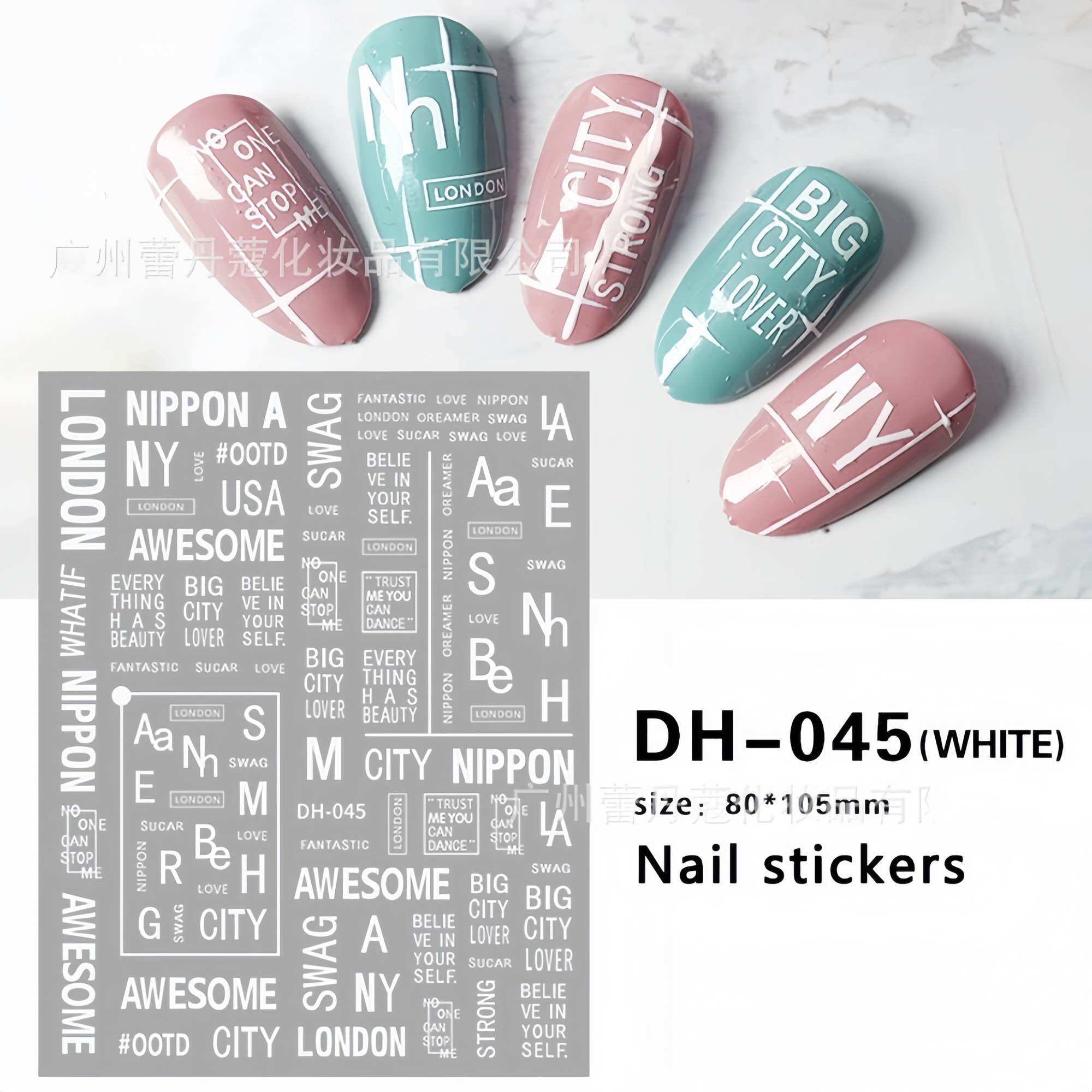 Sticker hoạt hình cô gái dán móng tay đủ kiểu