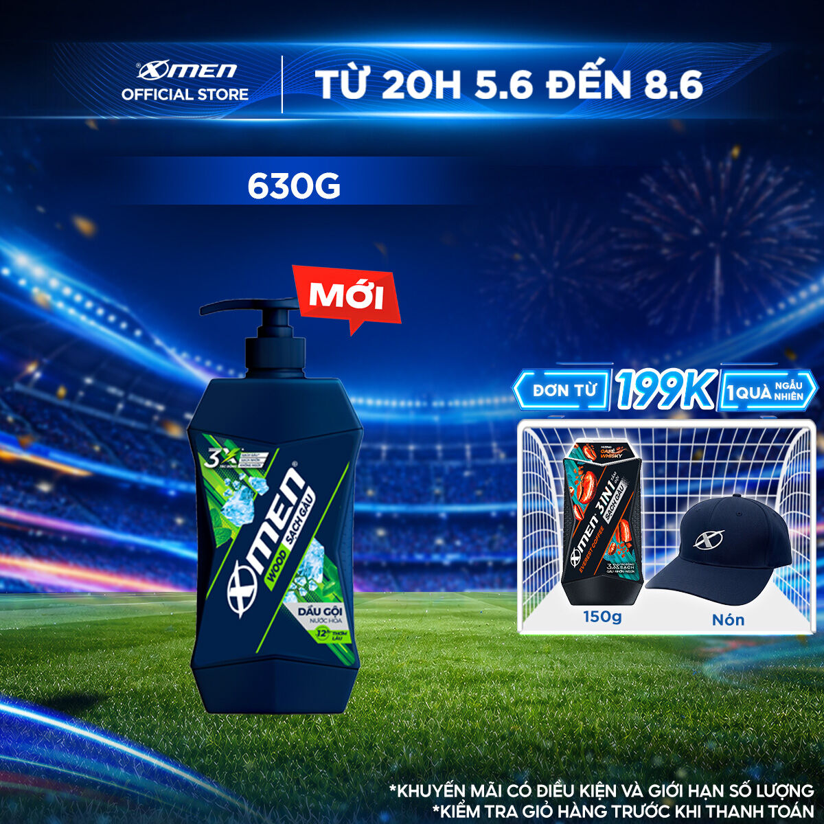 Dầu Gội Xmen Wood Sạch Gàu 610g