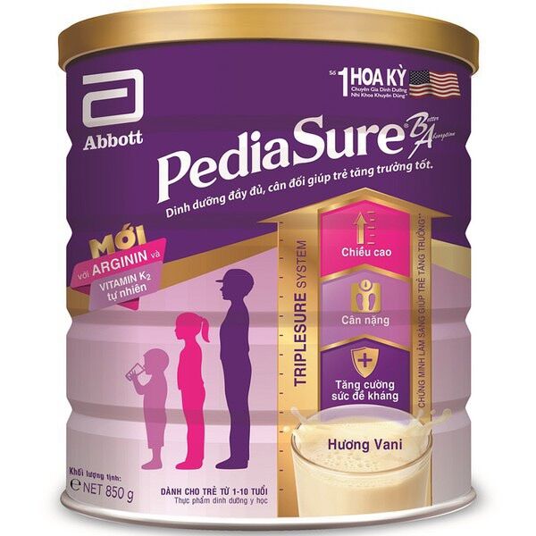 Lon sữa bột Pediasure  400 gram hương Vani