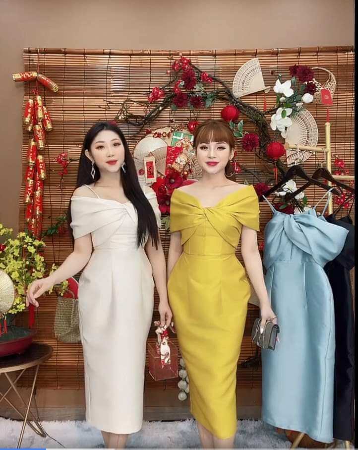 Đầm body 2 dây trễ vai Monoco