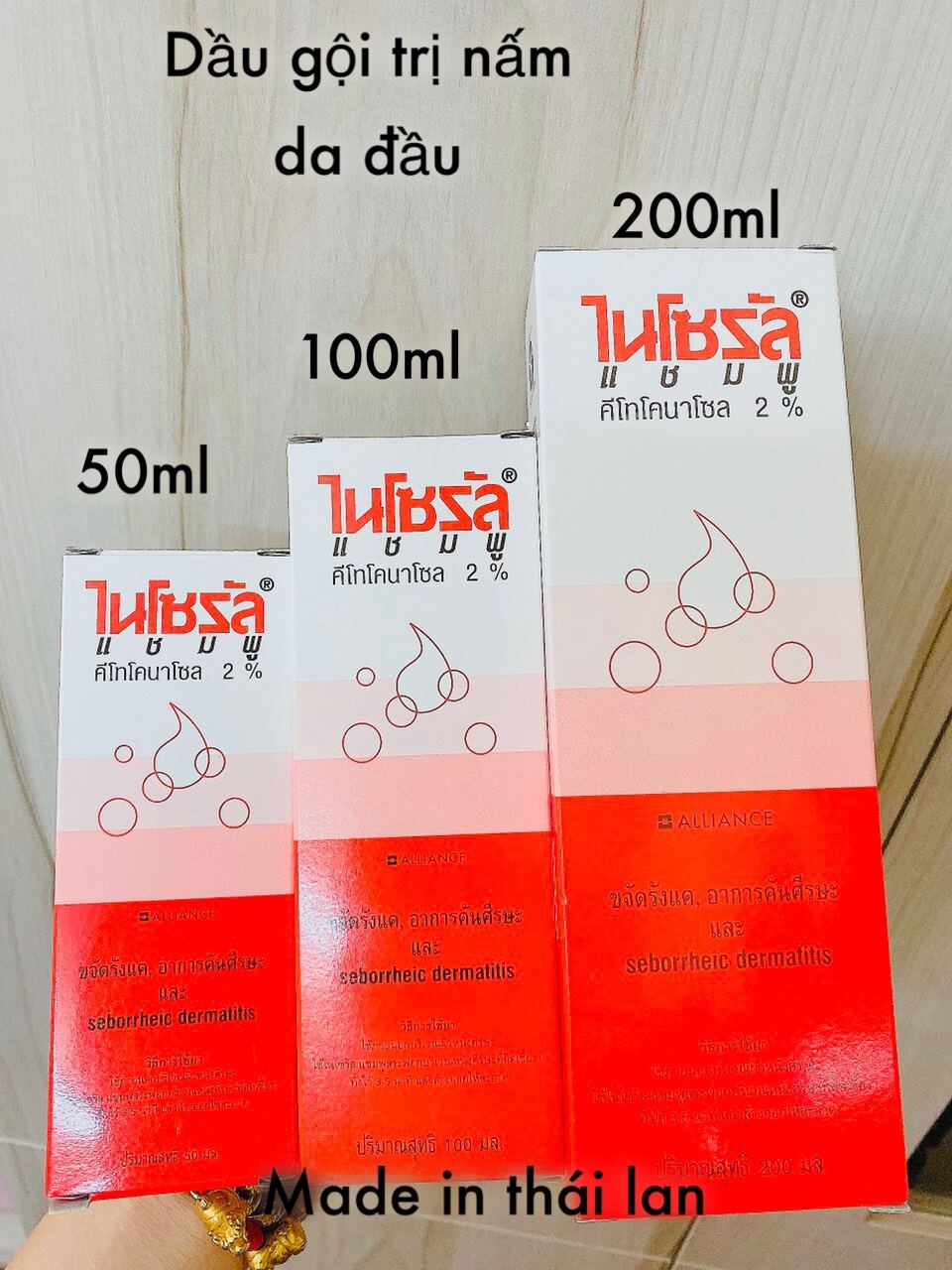 (chuẩn thái) dầu gội nizoral thái lan 100ml
