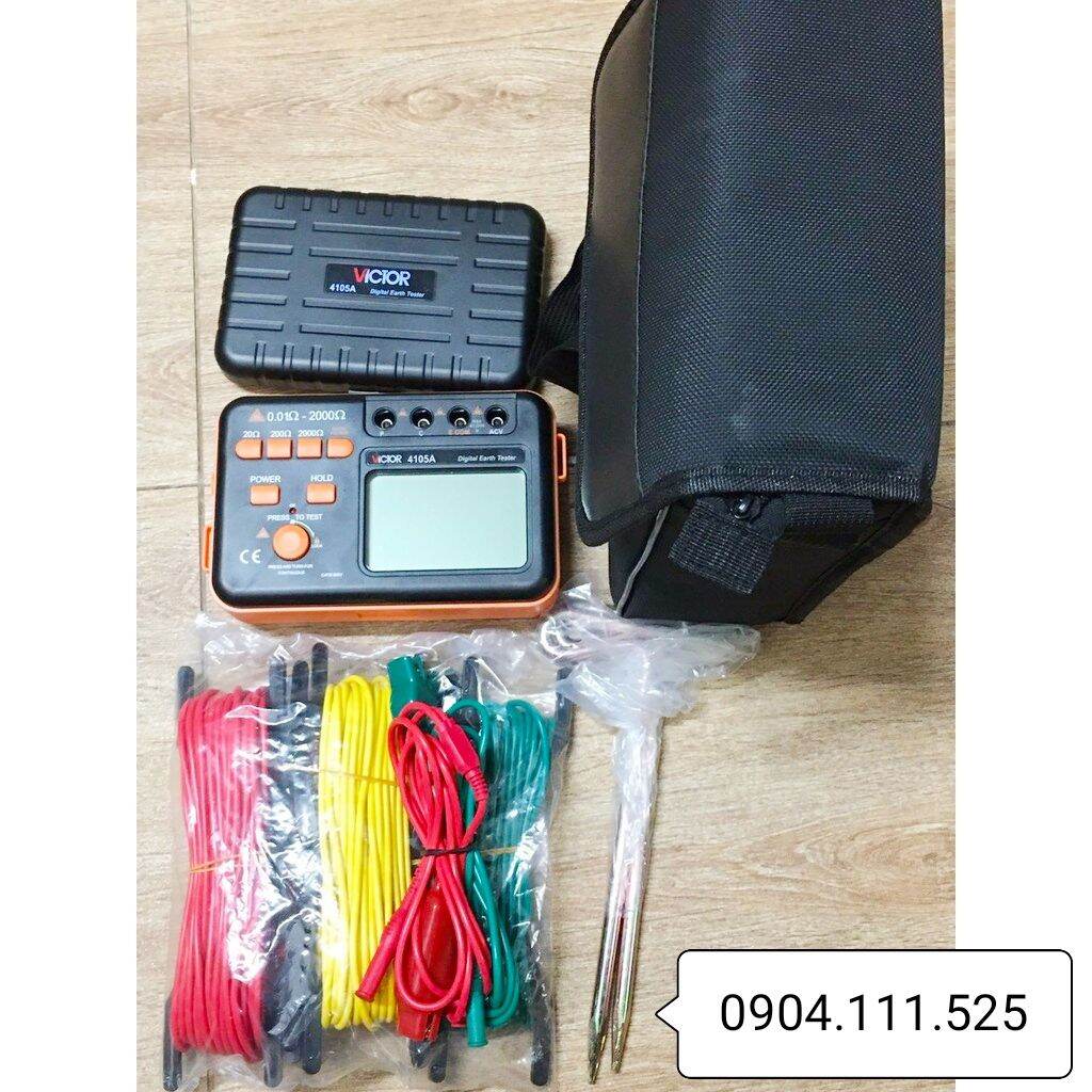 Thiết bị đo điện trở đất Victor 4105A, máy đo tiếp địa, chống sét