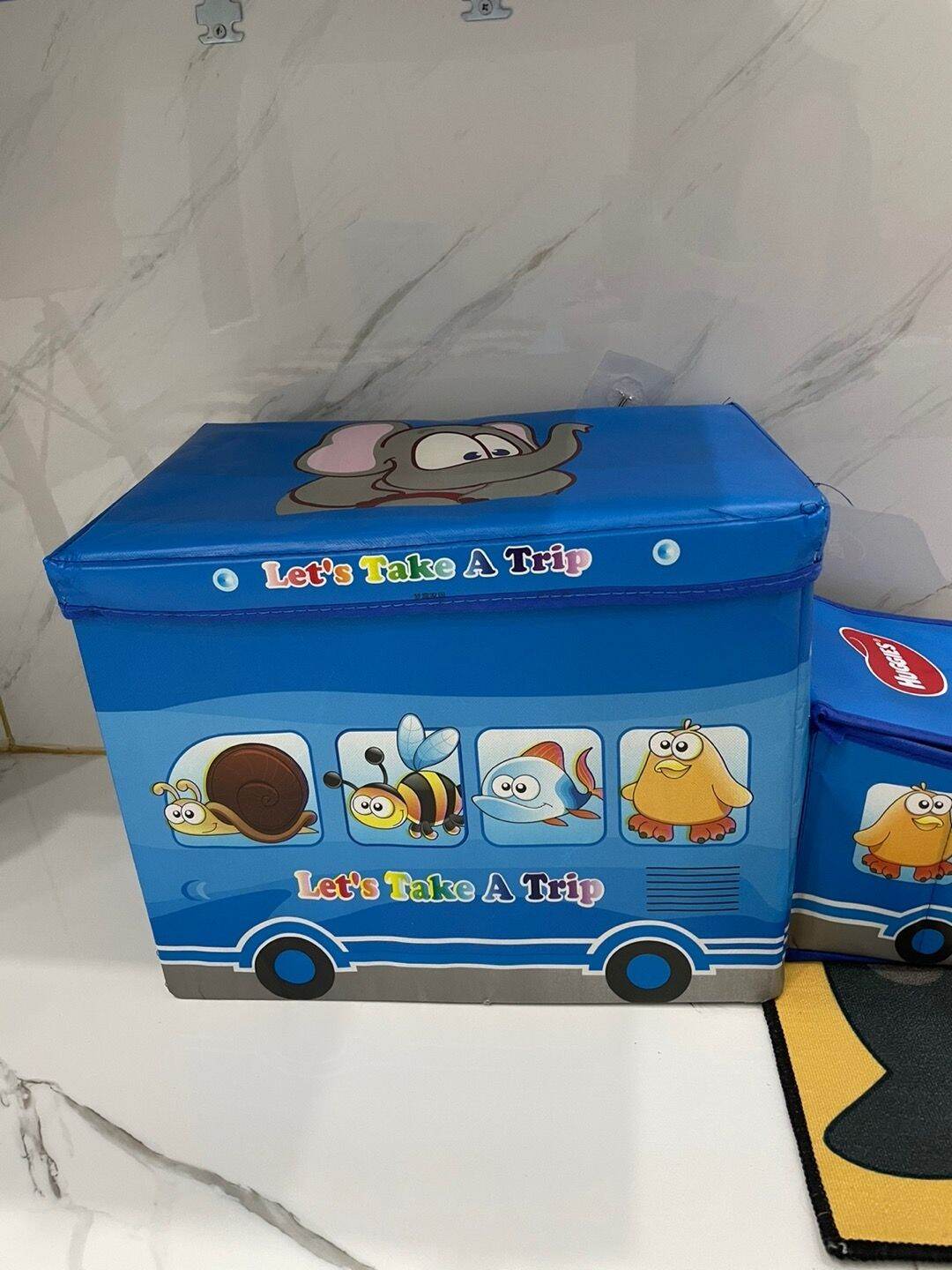 Thùng đựng đồ chơi đa năng Scholl Bus cho bé