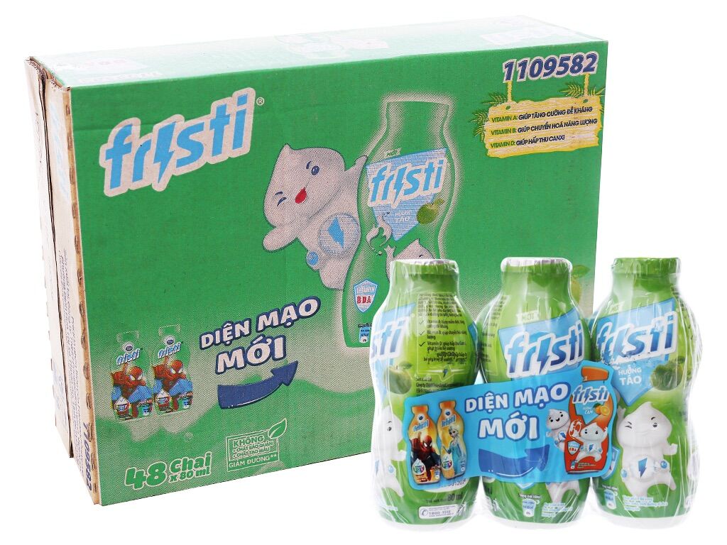 [Hoàn tiền 12%] Sữa Chua Uống Fristi chai 80ml ( Thùng 48 chai )