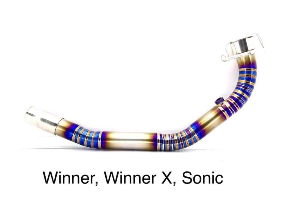 Cổ pô titan gắn winer , sonic v1, v2 các đời “ luôn khâu nhôm “ bao sét
