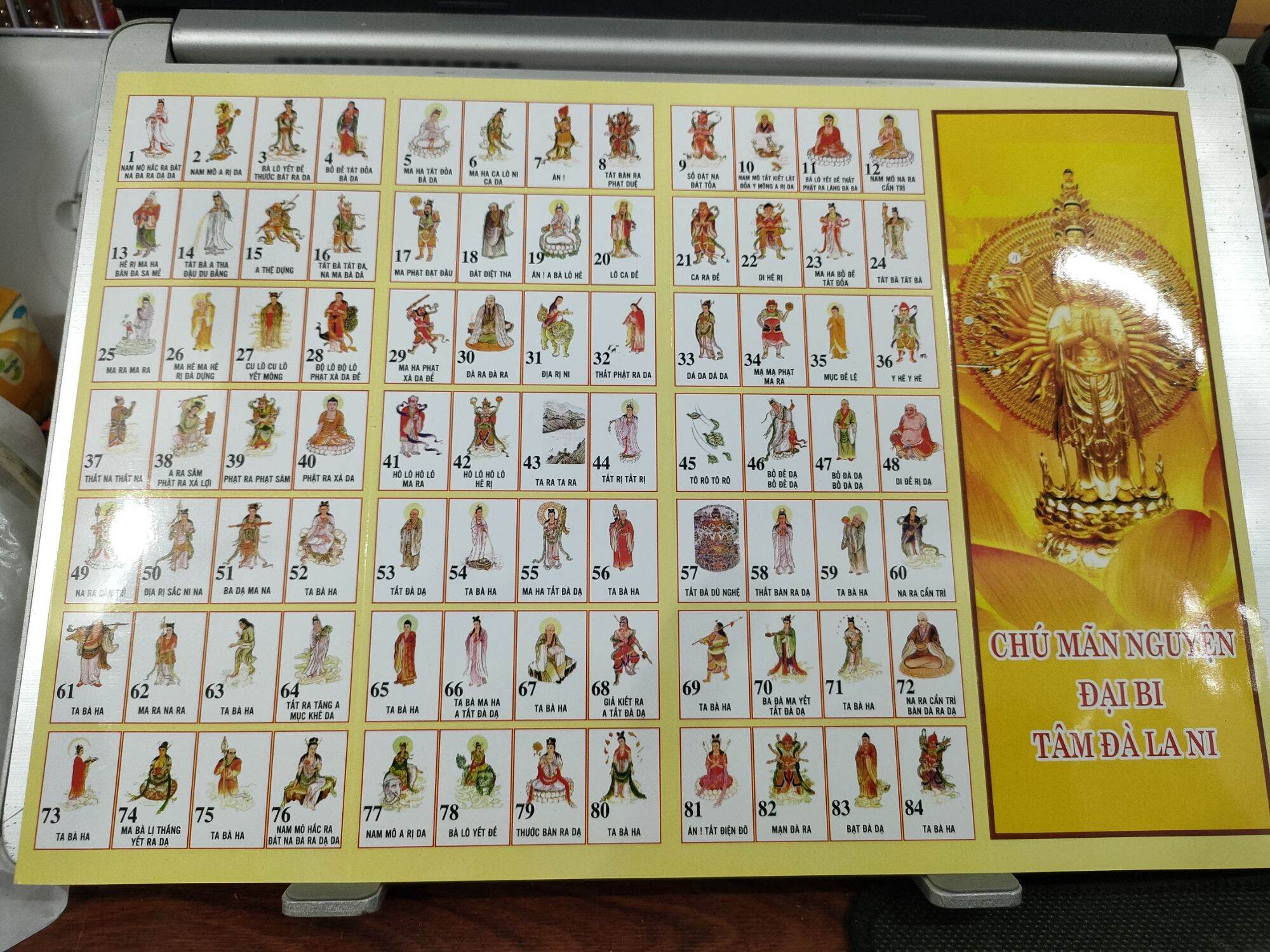  Tờ chú đại bi 84 biến khổ A4 