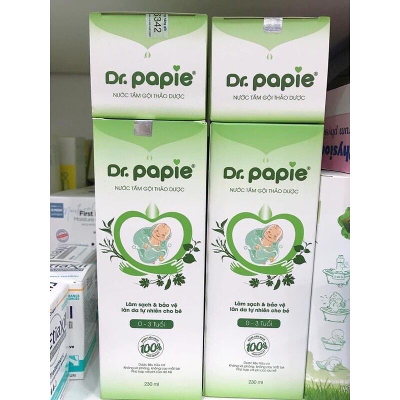 Sữa tắm Dr papie-Nước tắm gội thảo dược chính hãng cho bé