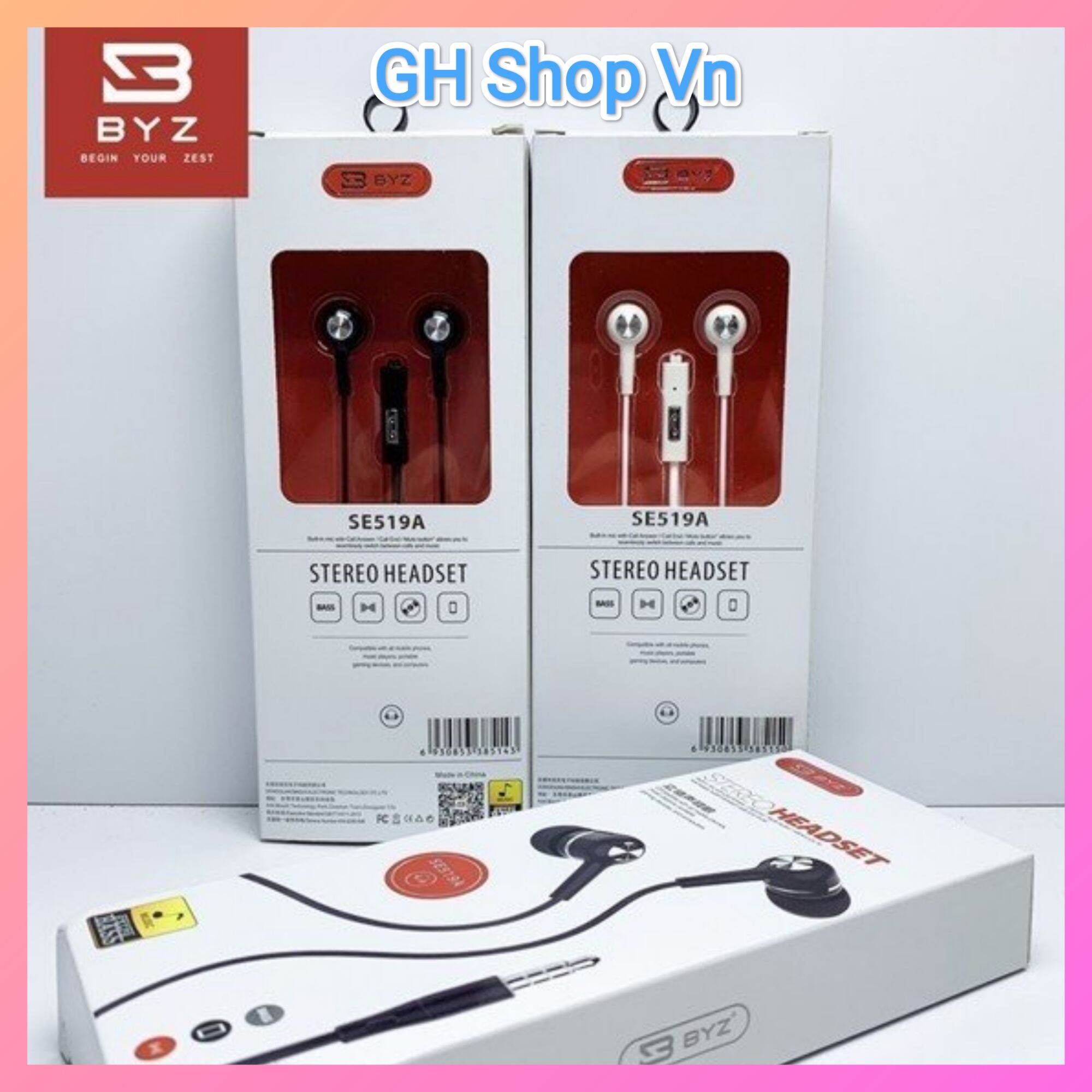 Tai nghe nhét tai, có dây byz se519a jack 3.5