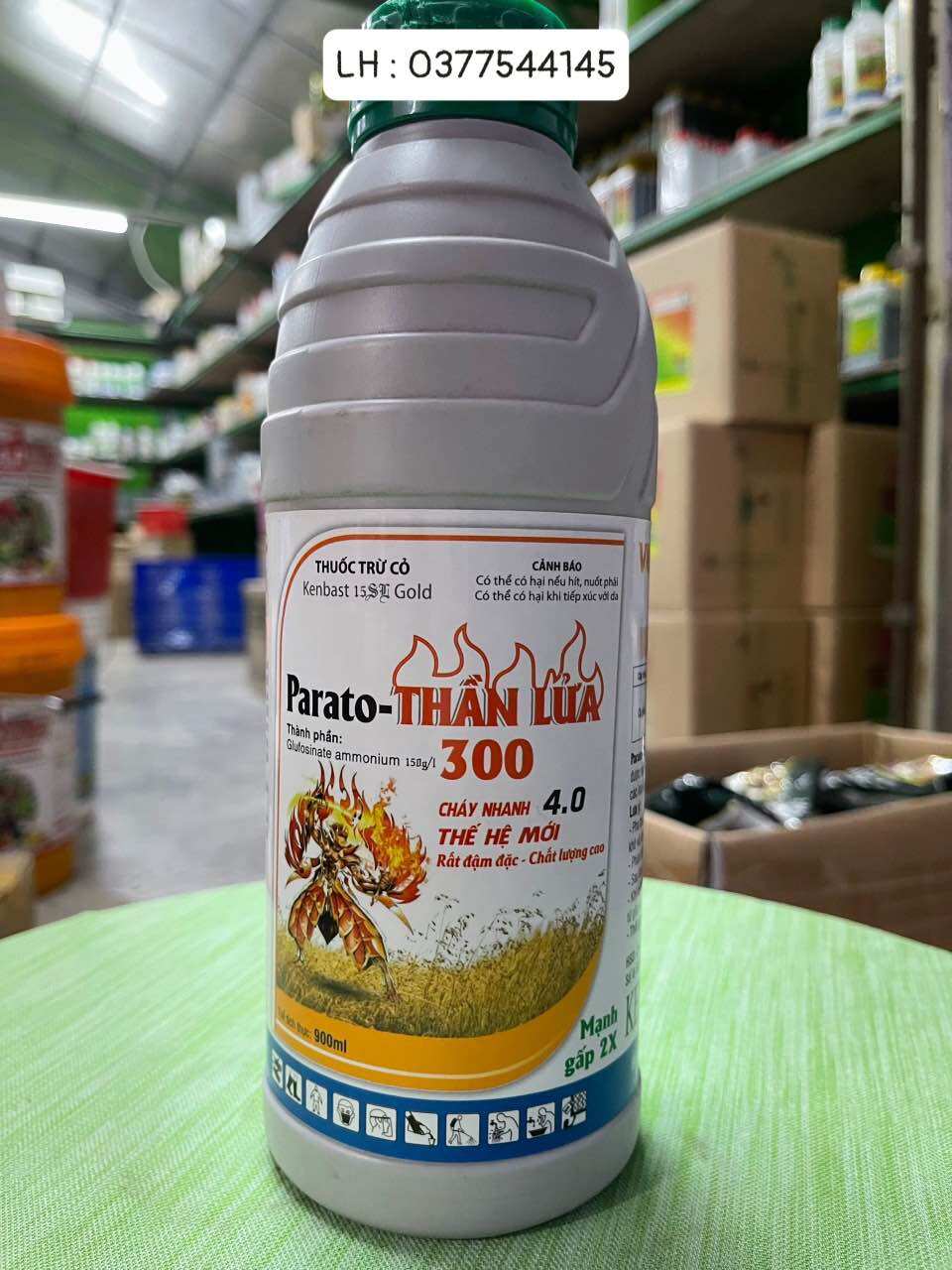 Thuốc trừ cỏ kenbast Parato Thần lửa Vua cháy nhanh Glu300