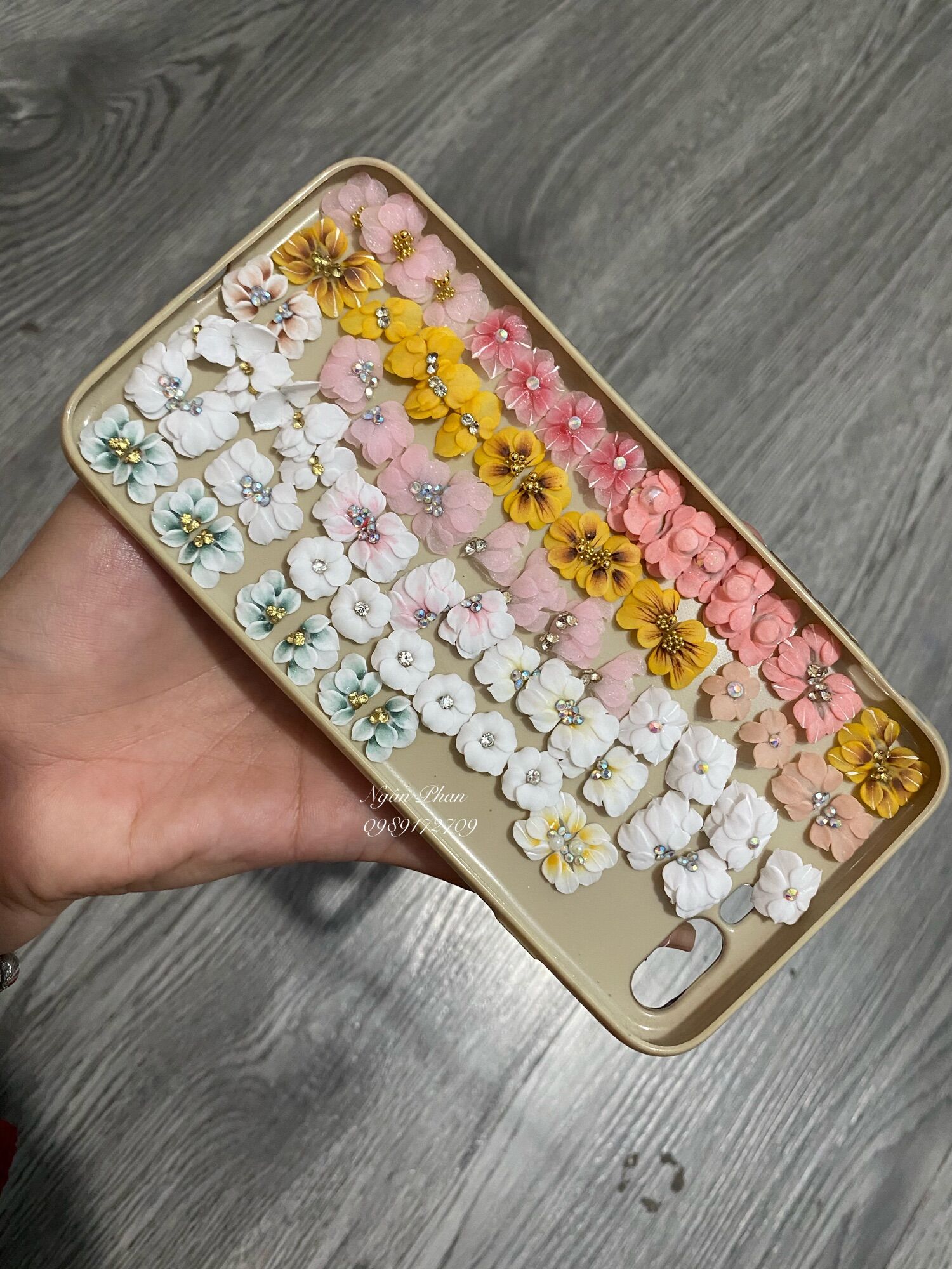 Combo 100 hoa bột làm nail y hình