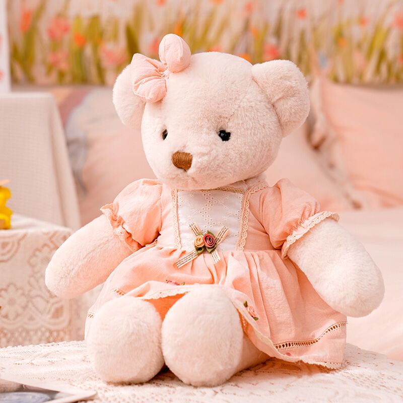 Búp bê gấu con búp bê búp bê vải ôm khi ngủ đồ chơi nhồi bông gấu gấu màu hồng đáng yêu trẻ em công chúa bé gái