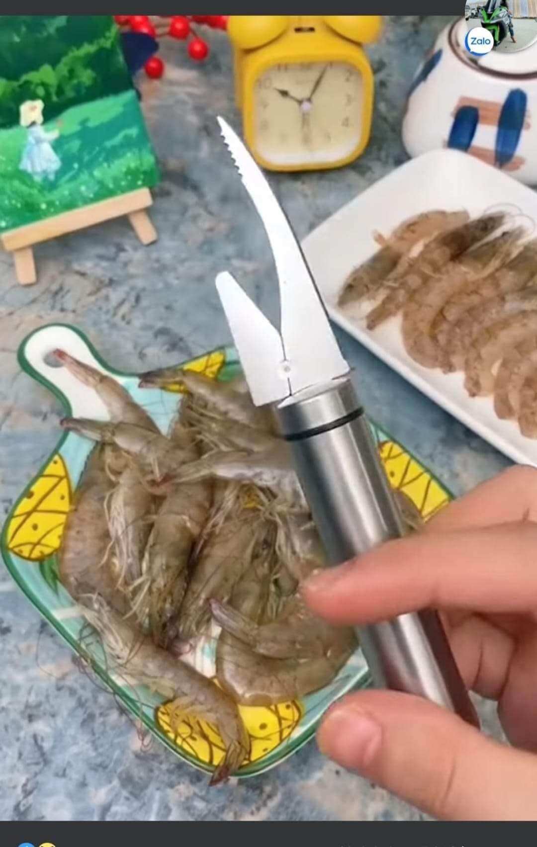 Dụng cụ lột vỏ tôm, lấy chỉ tôm, đánh vẩy cá tiện lợi