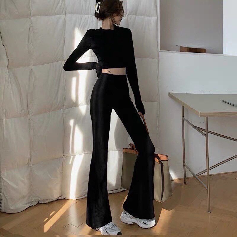 QUẦN ỐNG LOE ÔM COTTON LENGING CO GIÃN 4 CHIỀU