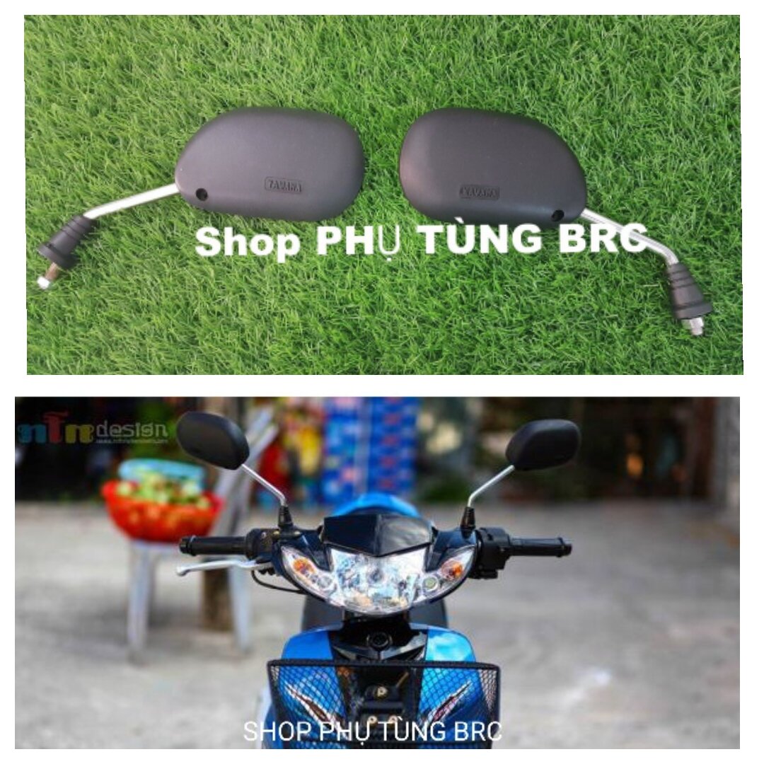 Cặp gương chiếu hậu YAMAHA SPARK màu đen ( SL: 2 cây kiếng trái, phải ren thuận 10 li)