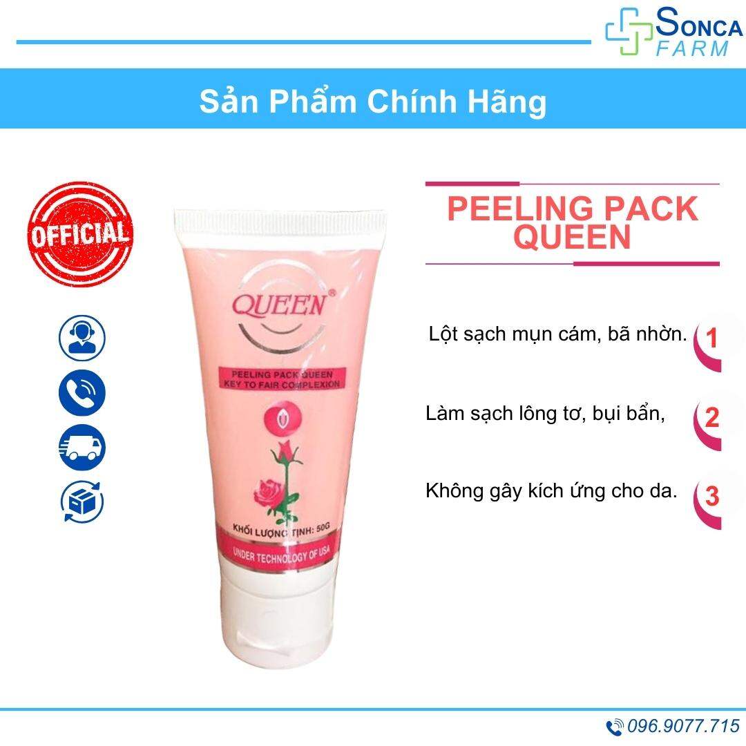Keo lột mụn peeling pack queen tuýp 25g, tuýp 50g