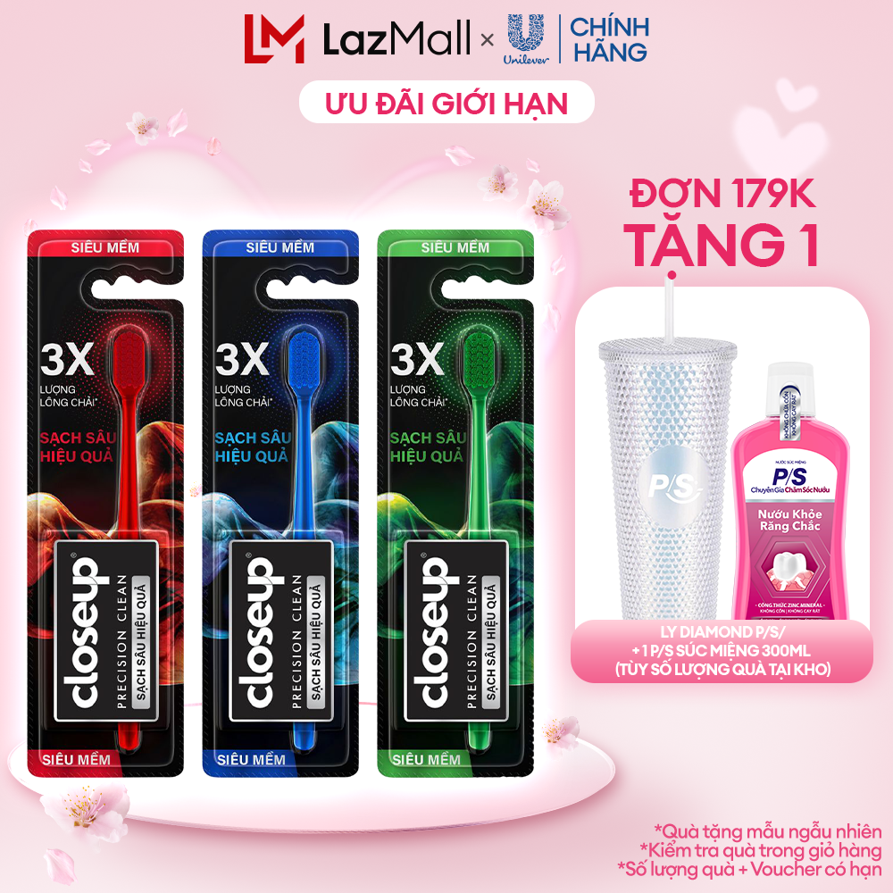 Bộ Bàn chải Closeup Precision Clean Sạch Sâu