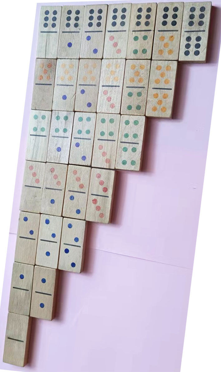 Trò Chơi Trên Bàn Gỗ Rắn Chơi Bài Trí Não Tính Toán Hai Sáu Double Six Số Domino Domino
